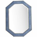 James Martin Vanities Tangent 30in Mirror, Silver w/ Delft Blue 963-M30-SL-DB